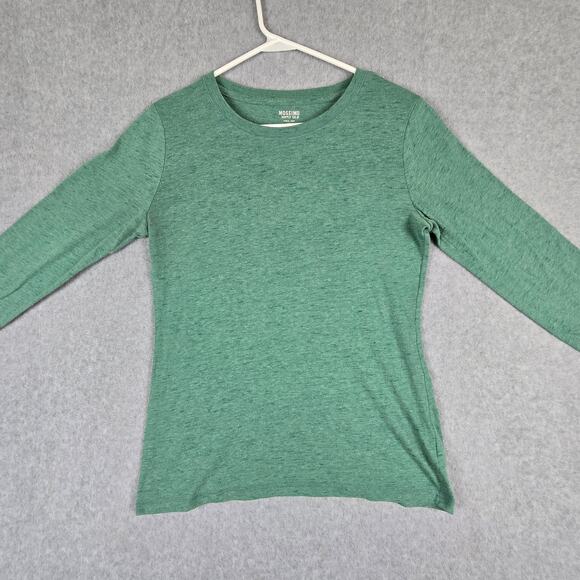 Mossimo Shirt Womens Size Medium Long Sleeve Green Tee - Picture 5 of 16